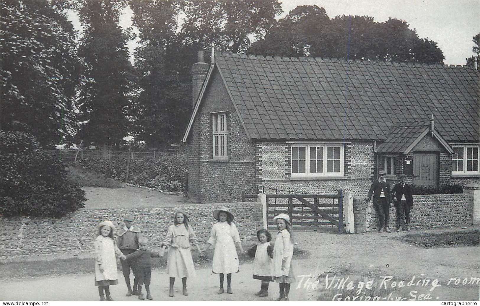 History Nostalgia Repro Postcard The Village Reading Room Gorington Sea - Histoire