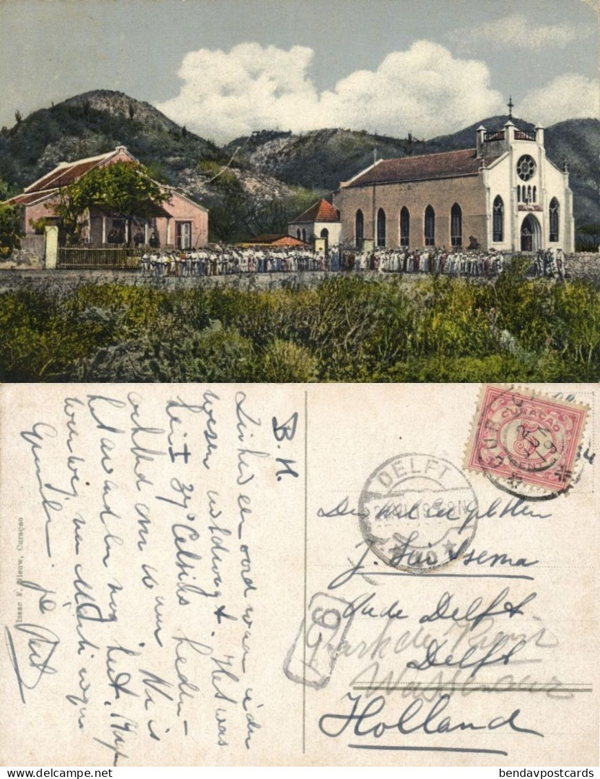 Curacao, D.W.I., WESTPUNT, Catholic Church (1919) Postcard - Curaçao