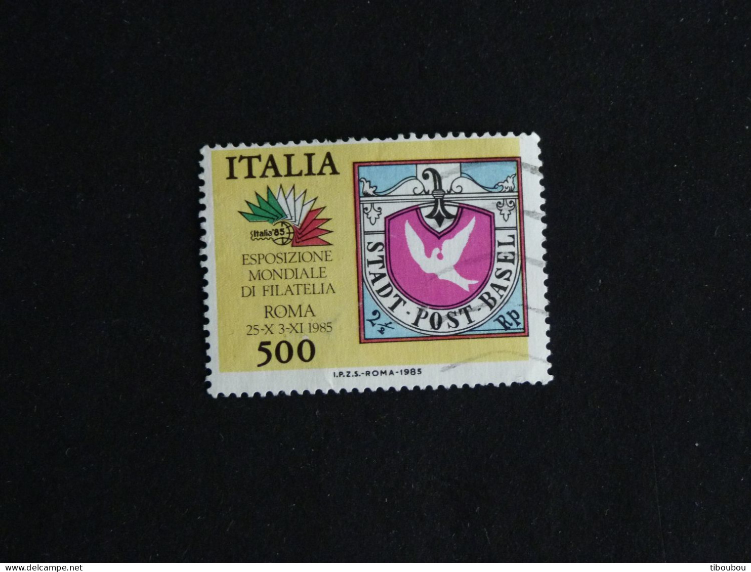 ITALIE ITALIA YT 1686 OBLITERE - ITALIA 85 EXPOSITION PHILATELIQUE TIMBRE SUR TIMBRE - 1981-90: Usati