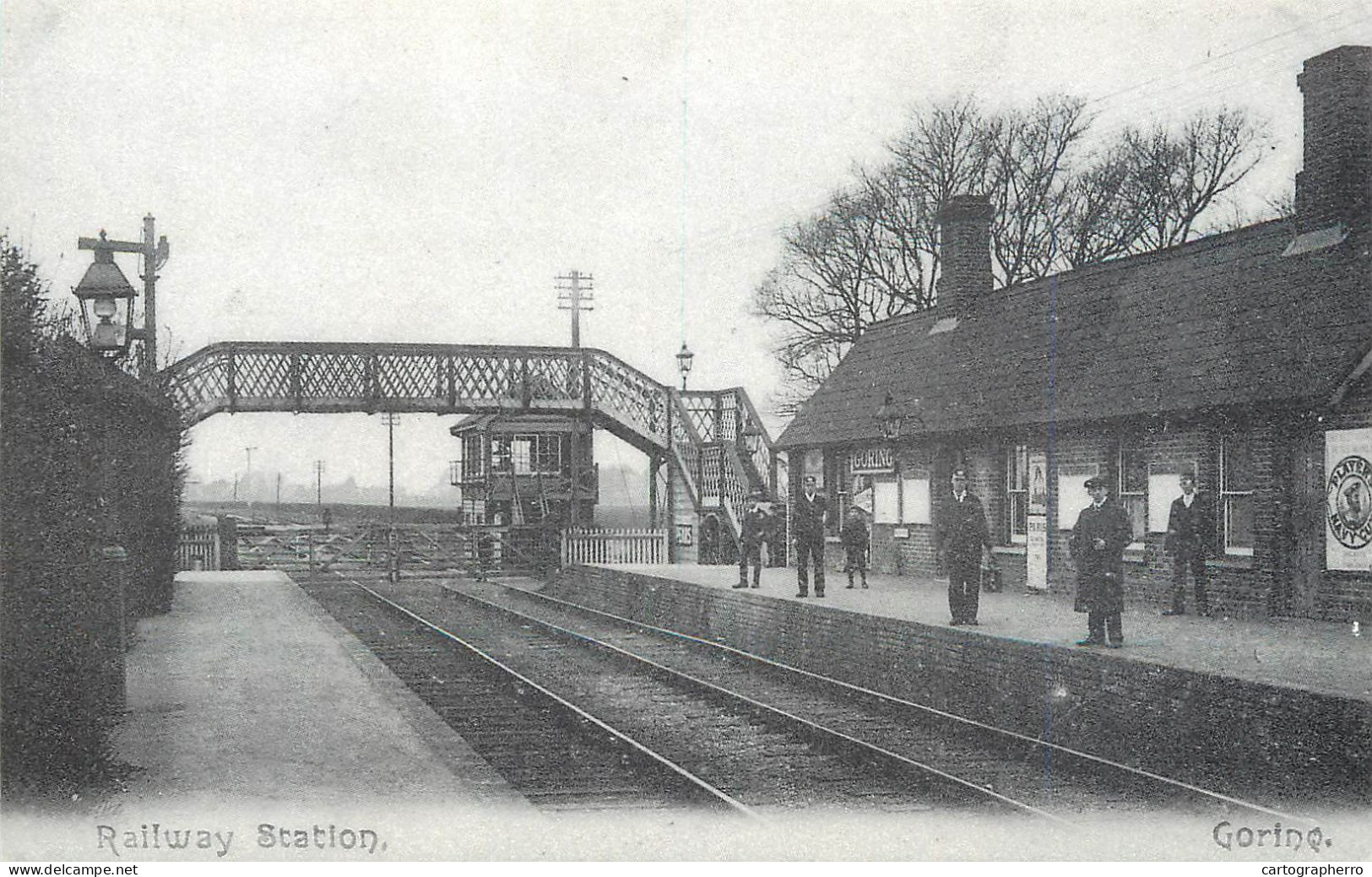 History Nostalgia Repro Postcard Railway Station Goring - Histoire