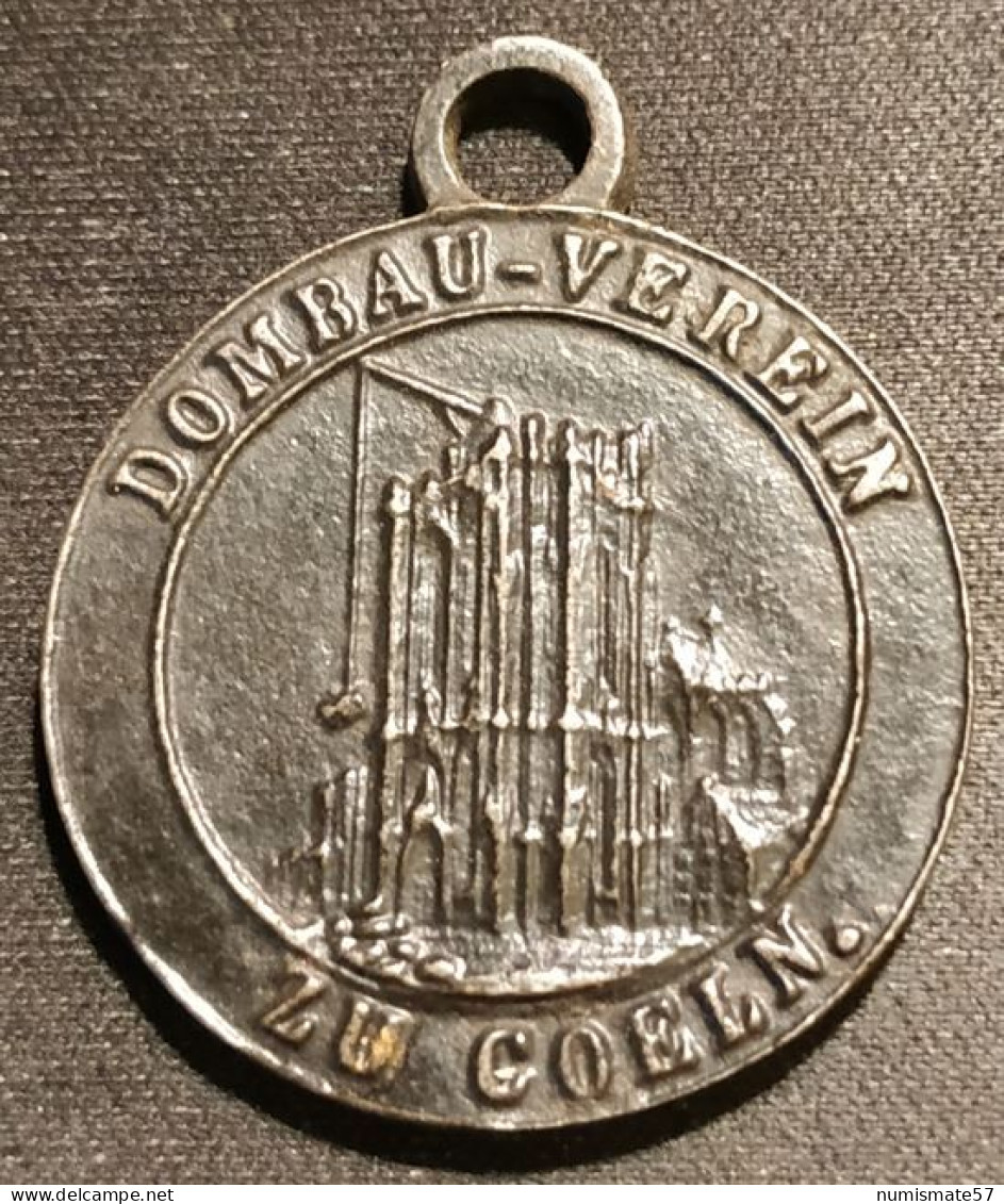 ALLEMAGNE - GERMANY - Médaille DOMBAU VEREIN ZU COELN - 4 SEPT 1842 - ( KOLN - COLOGNE ) - Otros & Sin Clasificación