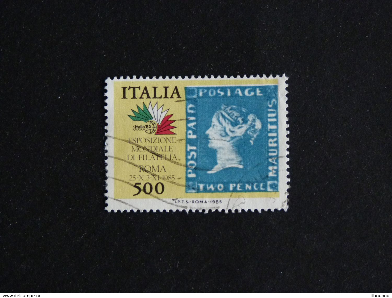 ITALIE ITALIA YT 1690 OBLITERE - ITALIA 85 EXPOSITION PHILATELIQUE TIMBRE SUR TIMBRE - 1981-90: Usati