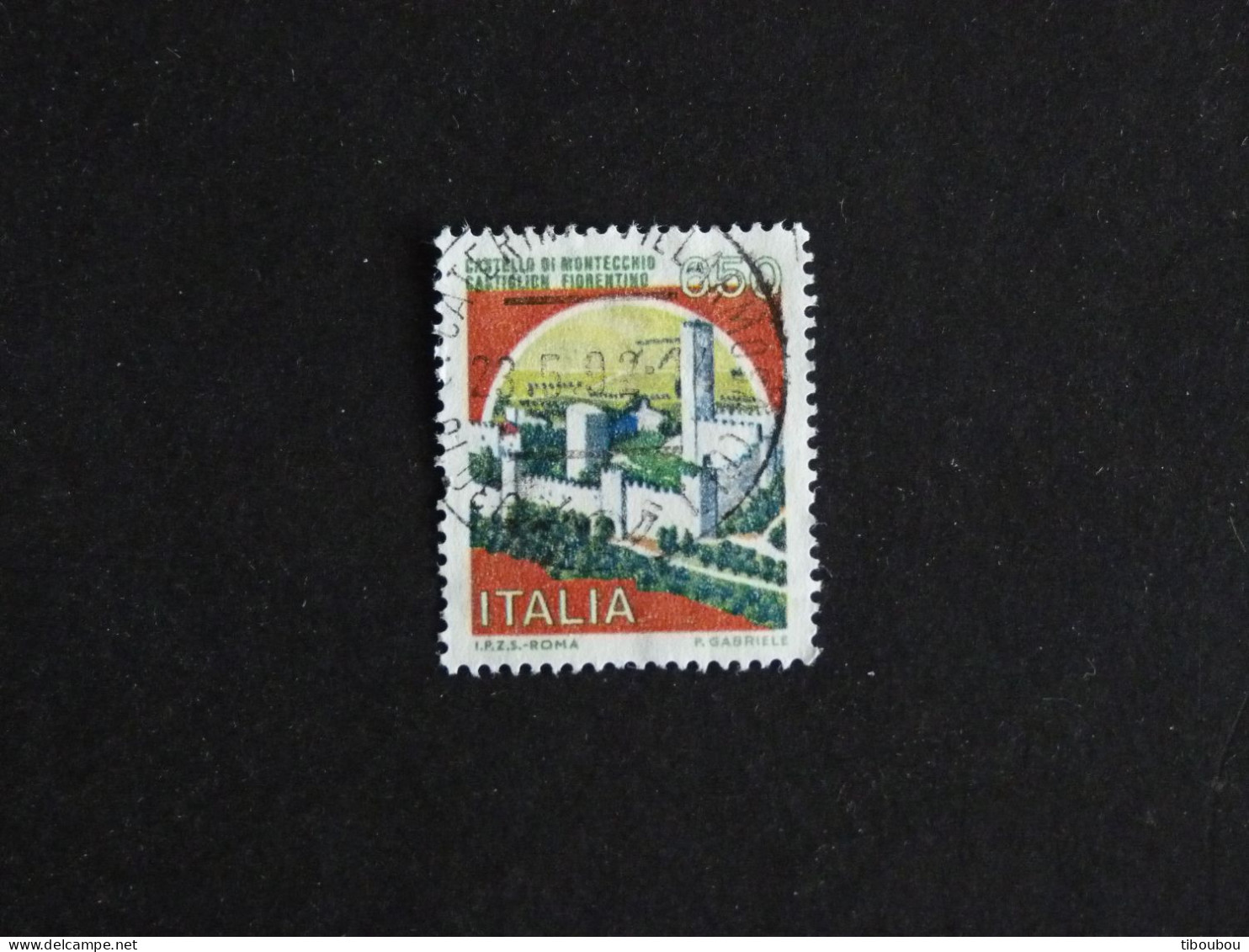 ITALIE ITALIA YT 1694 OBLITERE - CHATEAU DE MONTECCHIO - 1981-90: Gebraucht
