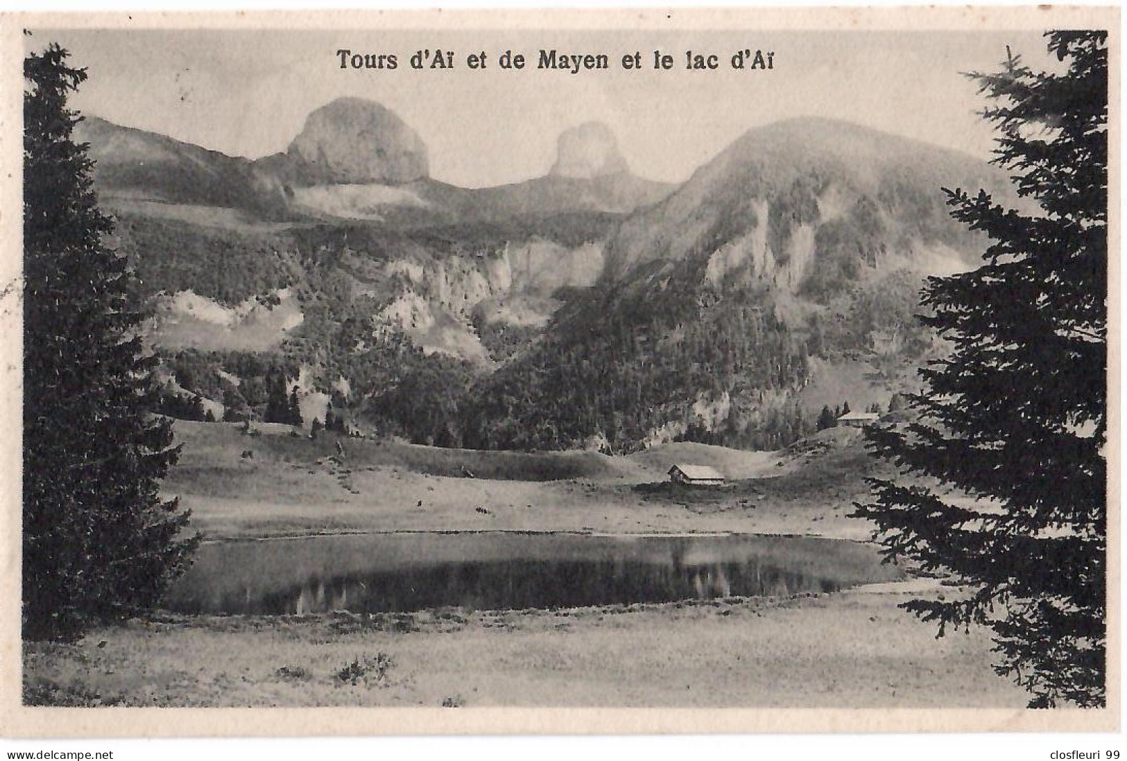 Tourd D'Aï Et De Mayen Et Le Lac D'Aï, Oblitérées. Leysin 21.2.1931 - Morcles