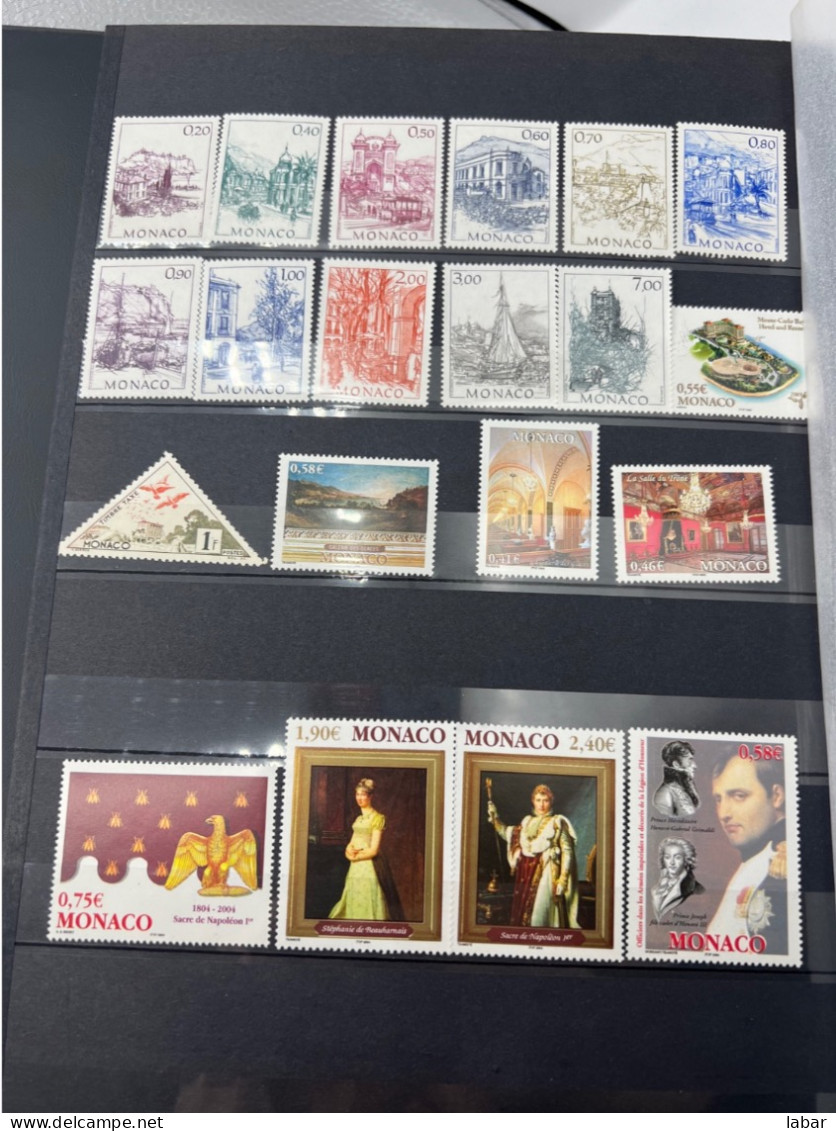 COLLECTION TIMBRE MONACO 98 % NEUF Beaucoup En Euros - Collections, Lots & Series