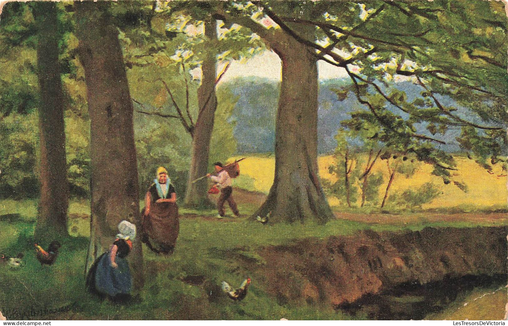 FANTAISIES - Paysan Et Paysannes - Dans La Forêt - Carte Postale Ancienne - Sonstige & Ohne Zuordnung