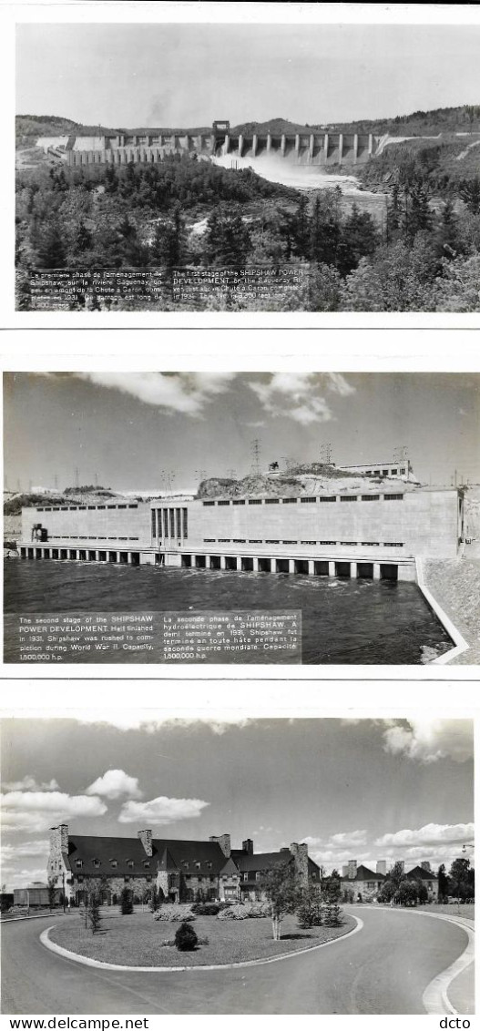 3 Cp QUEBEC : 1ère &2ème Phase Aménagmnt Shipshaw Sur Rivière Saguenay 1931, Photo Lalime Arvida Quebec - Saguenay