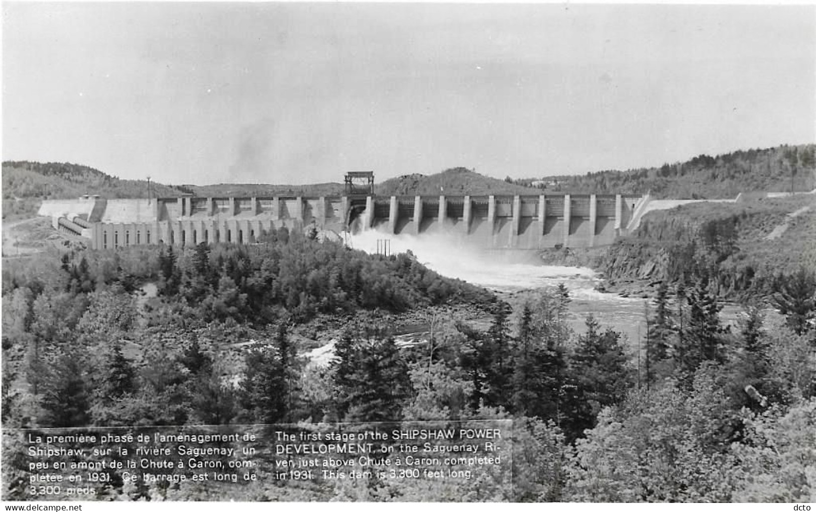 3 Cp QUEBEC : 1ère &2ème Phase Aménagmnt Shipshaw Sur Rivière Saguenay 1931, Photo Lalime Arvida Quebec - Saguenay