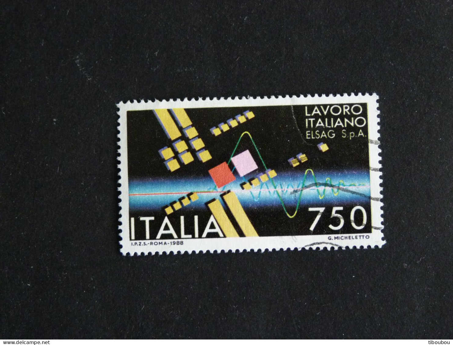 ITALIE ITALIA YT 1796 OBLITERE - INDUSTRIE ELECTRONIQUE ELSAG - 1981-90: Usati