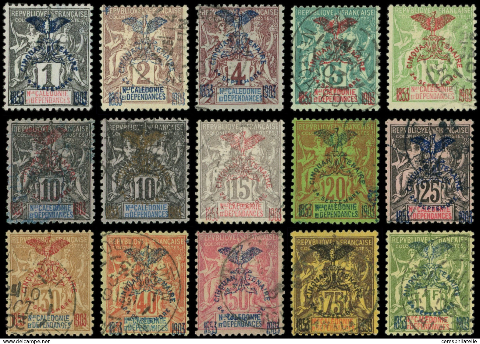 NOUVELLE CALEDONIE 67/80 : La Série De 15 Valeurs, Obl., TB - Used Stamps