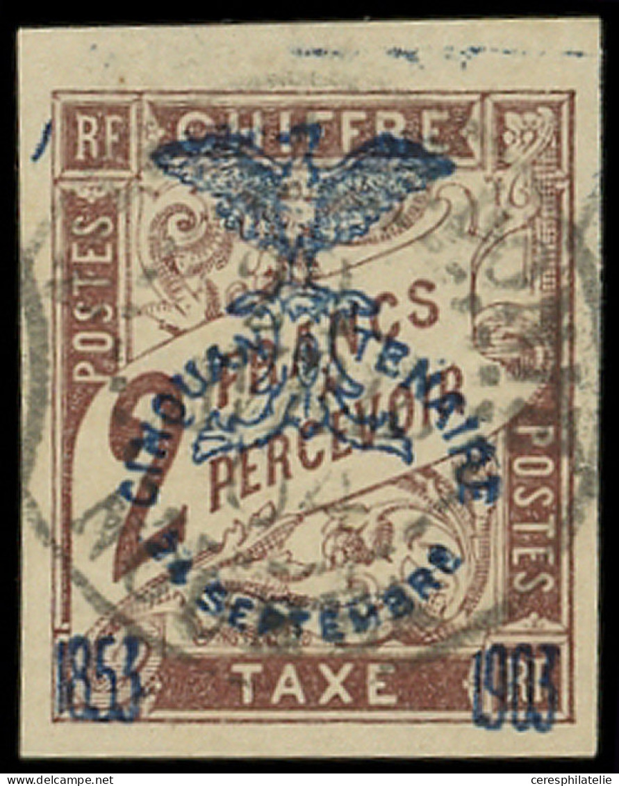 NOUVELLE CALEDONIE Taxe 15 : 2f. Marron, Obl., TB. C - Timbres-taxe