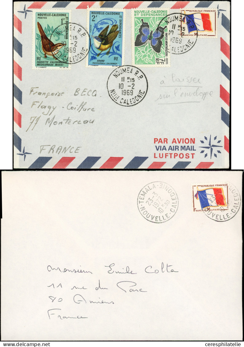 Let NOUVELLE CALEDONIE France FM 13 Seul Ou En Mixte Avec TP De Nlle Calédonie, Obl. Càd NOUMEA OUACO, PONT DES FRANCAIS - Collections, Lots & Series