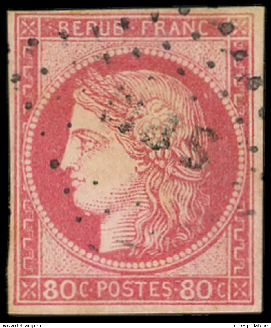 SAINT PIERRE ET MIQUELON CG N°21 : 80c. Rose Obl. Los. SPM, R Et TB - Usados