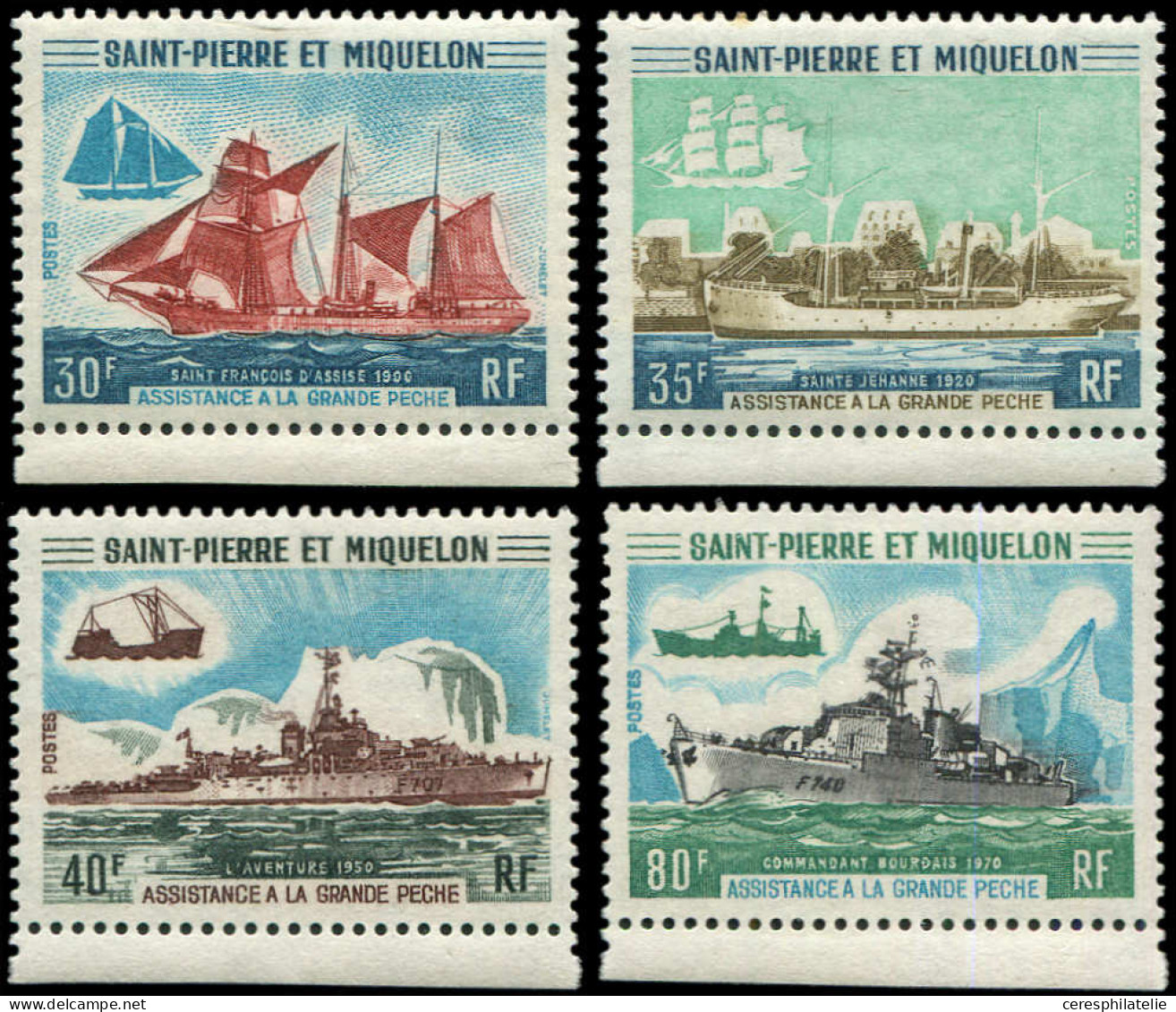 ** SAINT PIERRE ET MIQUELON 410/13 : Assistance à La Grande Pêche, Bdf, TB - Unused Stamps