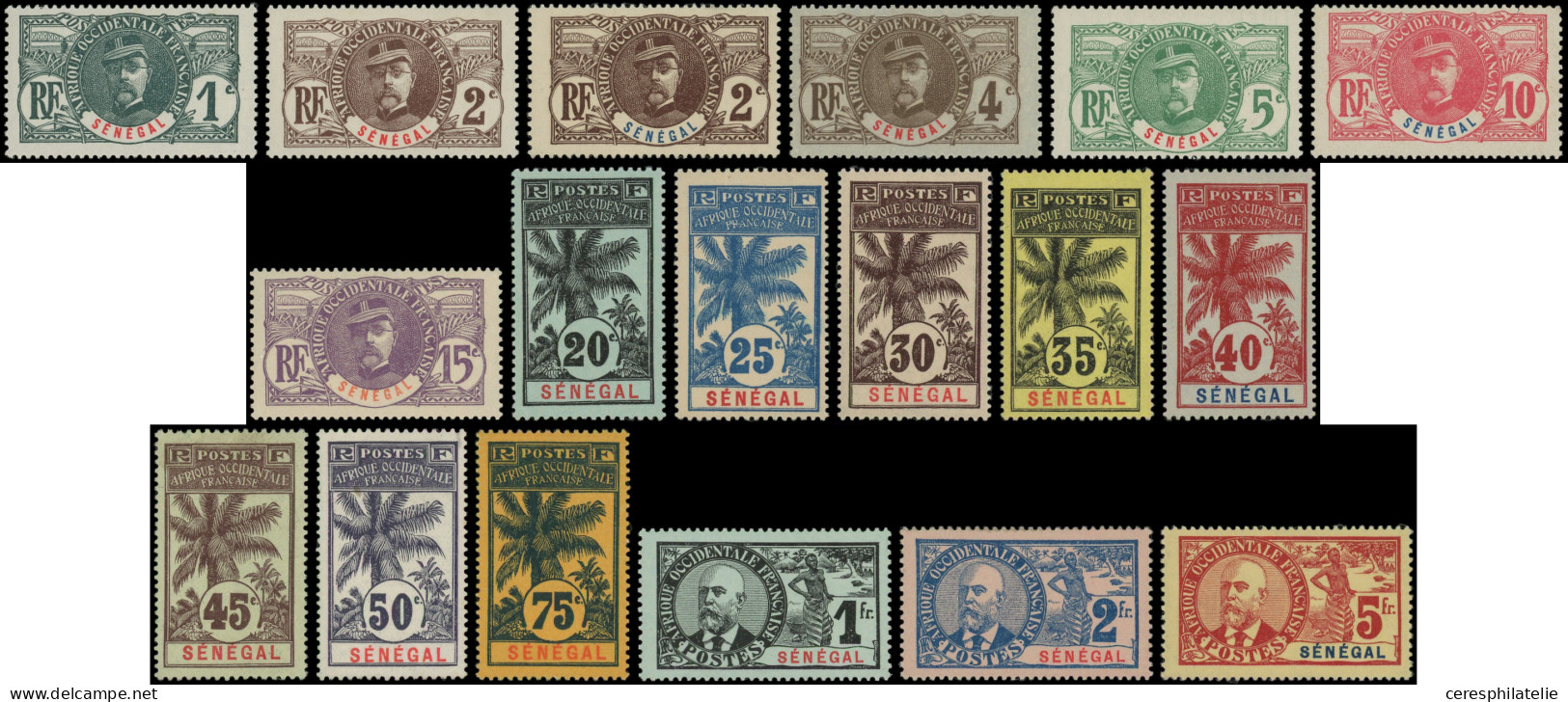 ** SENEGAL 30/46 : Série Palmiers, N°44 Froissure De Gomme, TB - Otros & Sin Clasificación