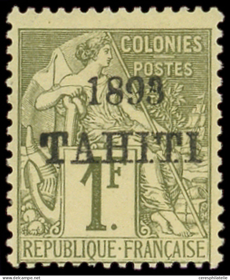 * TAHITI 30 : 1f. Olive, TB - Other & Unclassified