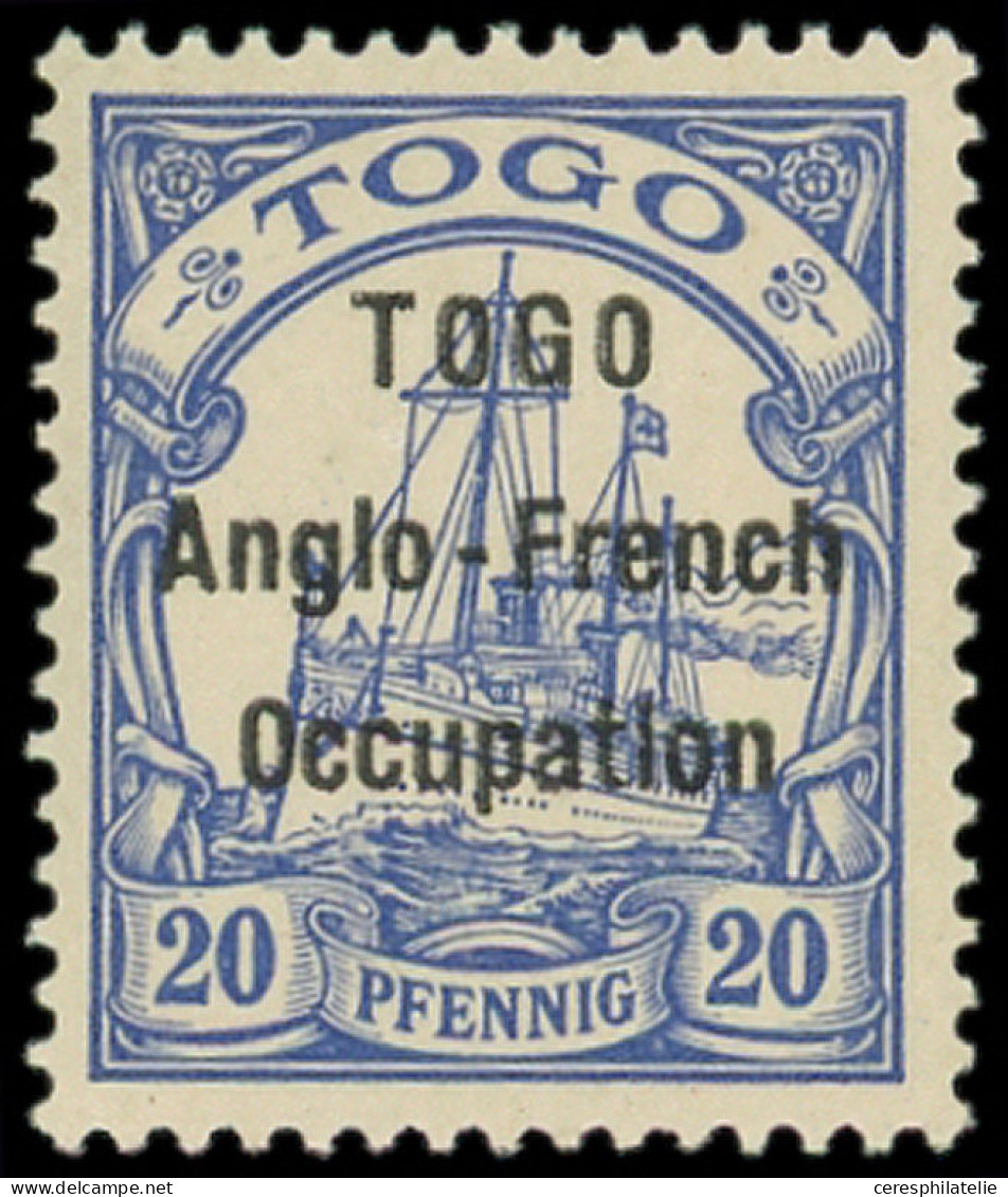 * TOGO 35b : 20pf. Outremer, Petit O à TOGO, Infime Ch., TB - Andere & Zonder Classificatie