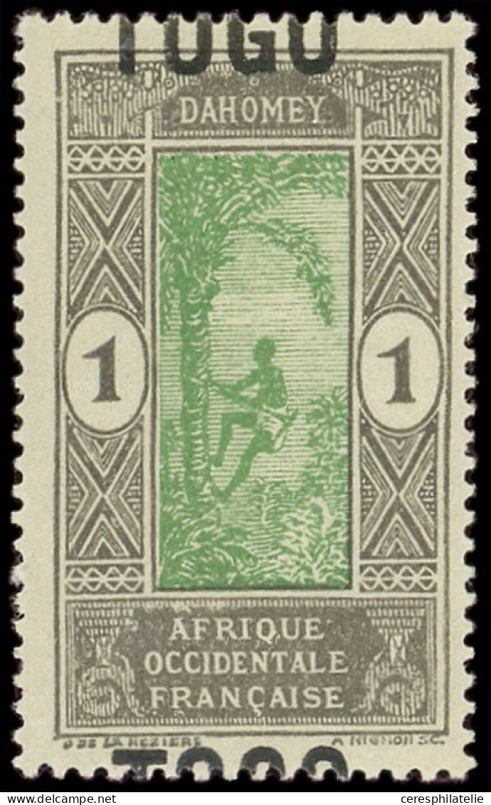 ** TOGO 101 : 1c. Gris Et Vert, Surcharge A CHEVAL, TB - Other & Unclassified