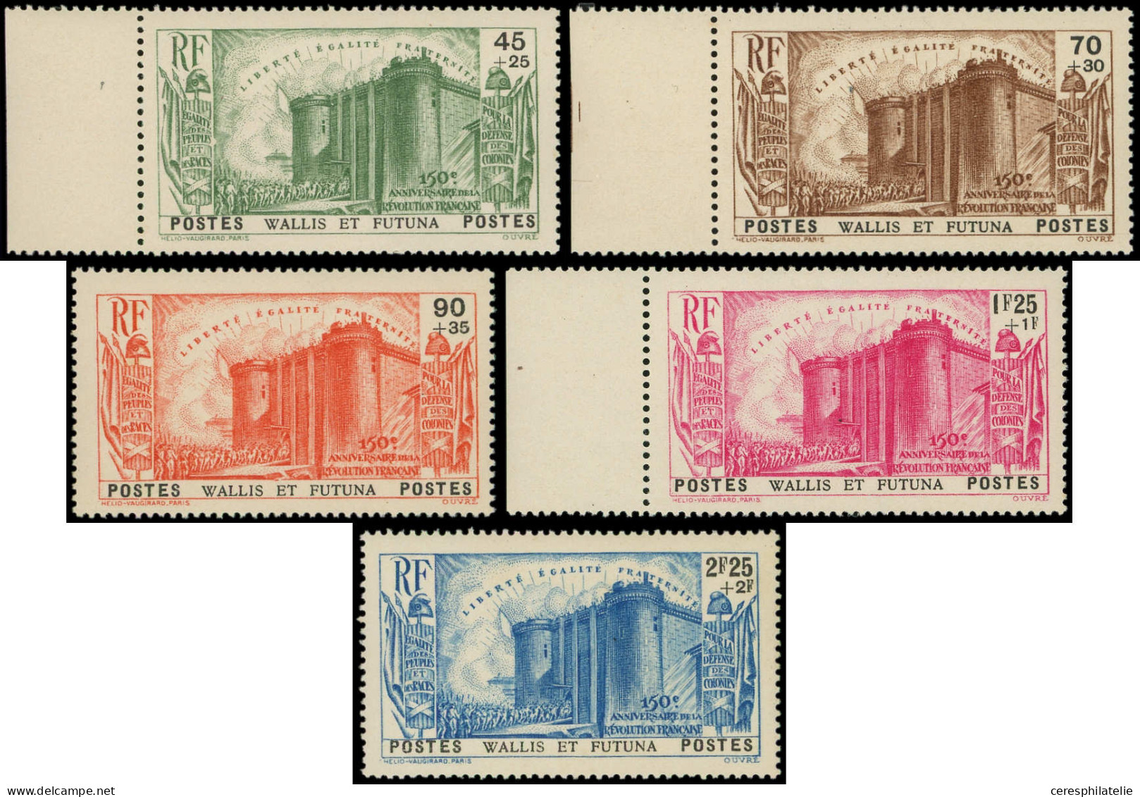 ** WALLIS ET FUTUNA 72/76 : Révolution, La Série, TB - Unused Stamps