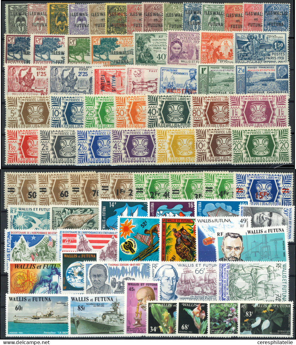 ** WALLIS ET FUTUNA Collection Sur Plaquettes De 1920 à 1995 Dont Non Dentelés (cote Maury), TB - Colecciones & Series