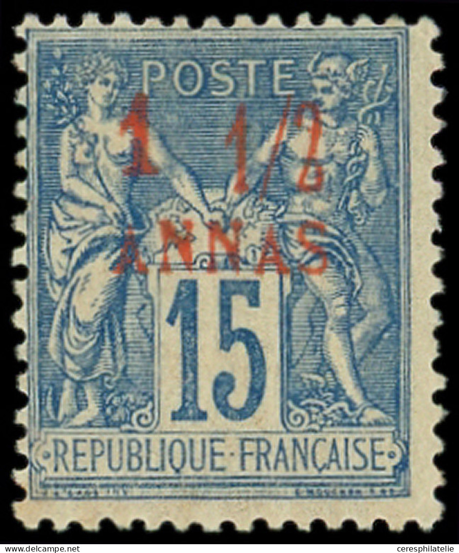 * ZANZIBAR 3b : 1 1/2a. Sur 15c. Bleu, ERREUR, ANNAS Avec S, TB - Unused Stamps