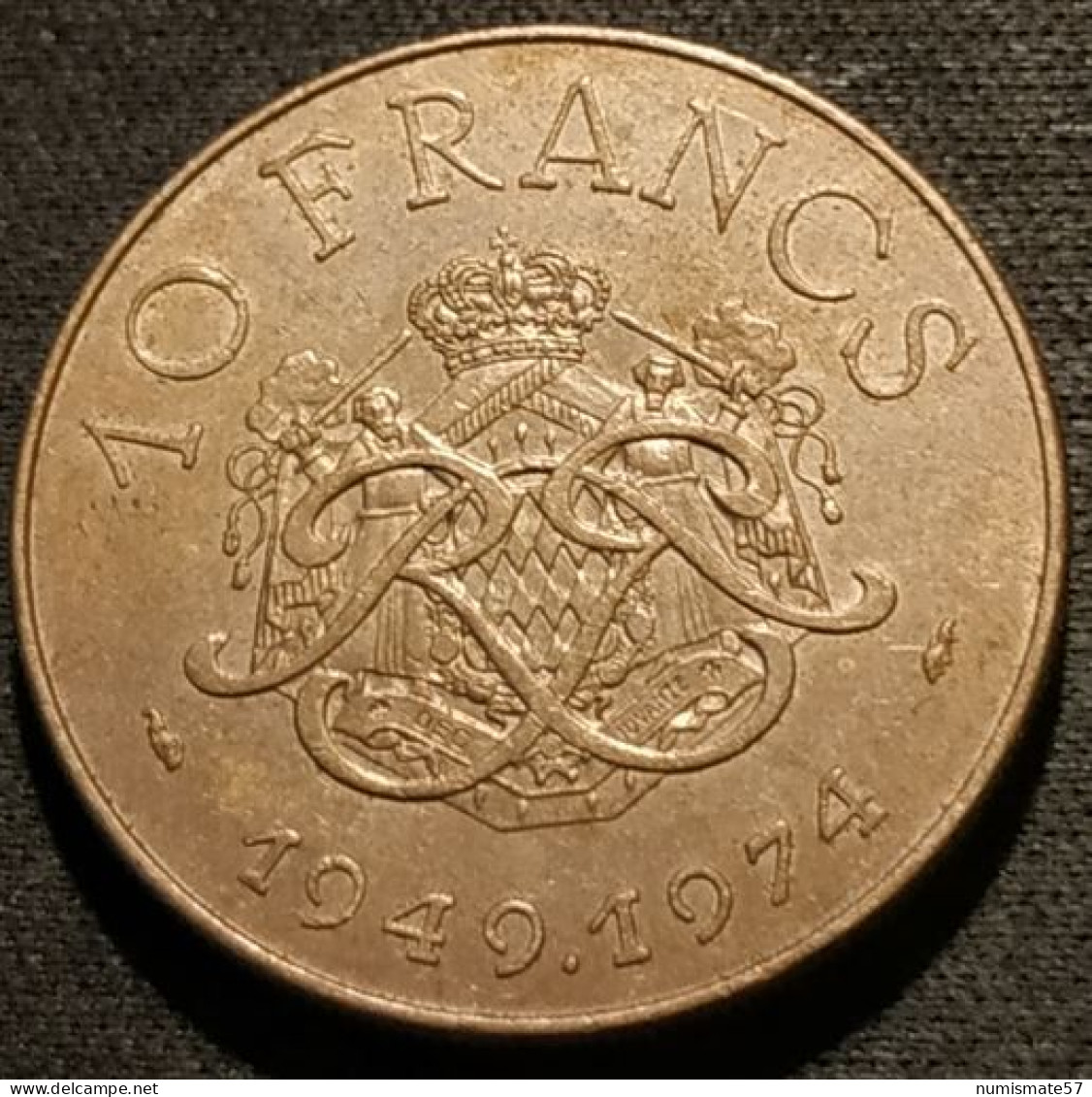 RARE - MONACO - 10 FRANCS 1974 - Rainier III - 25éme Anniversaire De Règne - KM 151 - ( 25 000 Ex. ) - 1960-2001 Nieuwe Frank