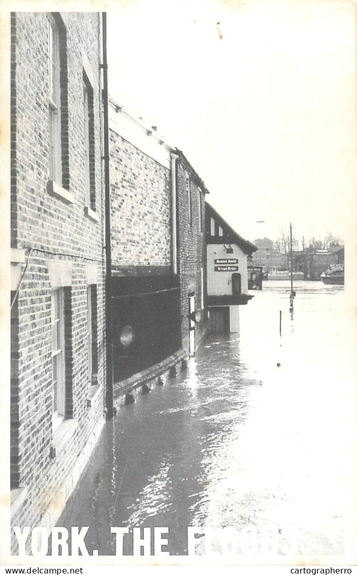 History Nostalgia Repro Postcard York The Flooding Water - Histoire
