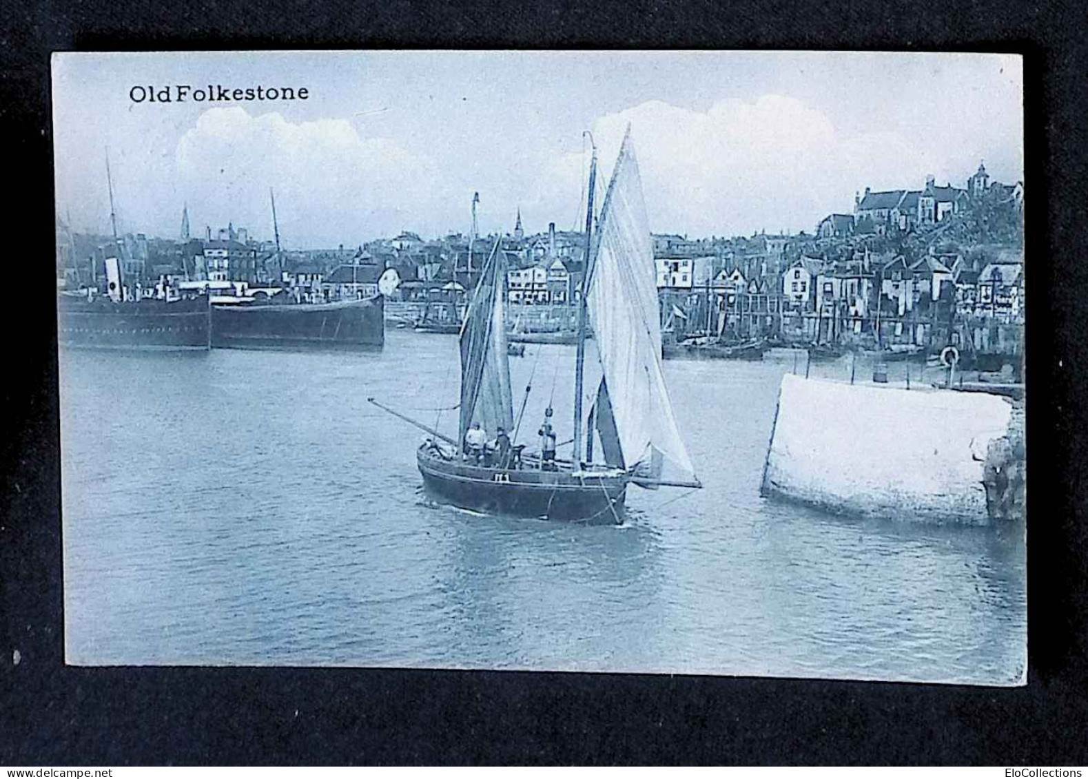 Cp, Angleterre, Kent, Old Folkestone, Bateaux, Voyagée 1911 - Folkestone