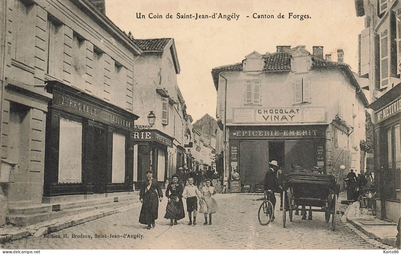 St Jean D'angély * Rue De La Commune * Tailleur PROVALE * épicerie EMERIT * Canton De Forges - Saint-Jean-d'Angely