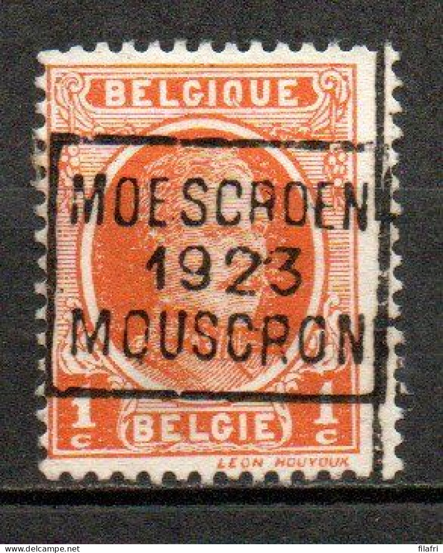3103 Voorafstempeling Op Nr 190 - MOESCROEN 1923 MOUSCRON - Positie C - Roulettes 1920-29