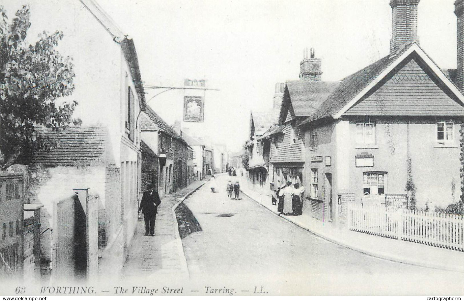 History Nostalgia Repro Postcard Tarring High Street 1905 - Storia