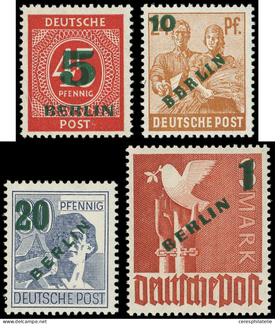 ** BERLIN 47/50 : Série Surchargée De 1949, TB - Ongebruikt