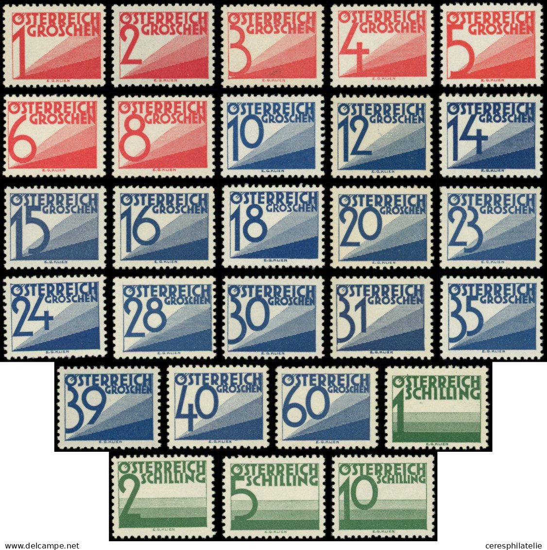 ** AUTRICHE Taxe 131/54 : Série De 1925-34, TB - Portomarken