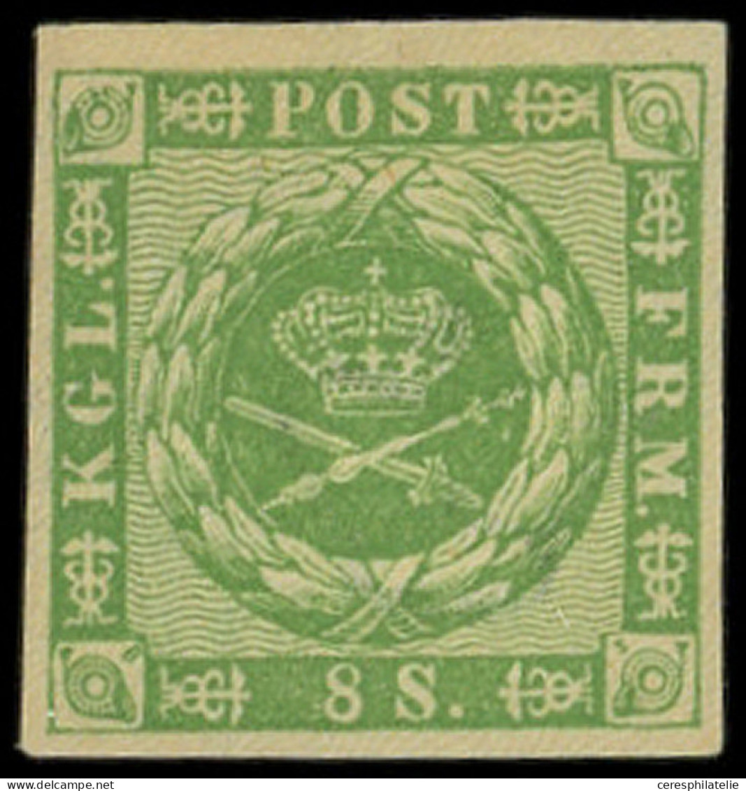 * DANEMARK 9 : 8s. Vert, TB - Other & Unclassified