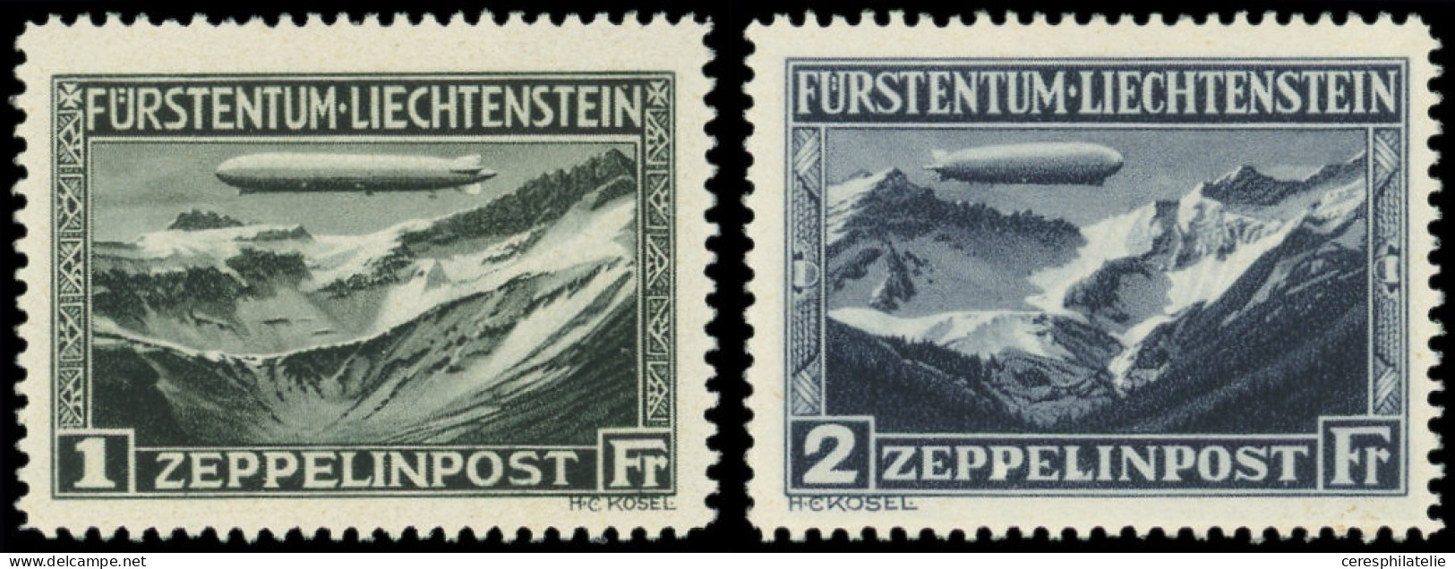 * LIECHTENSTEIN PA 7/8 : Voyage Du Zeppelin 1931, TB - Poste Aérienne