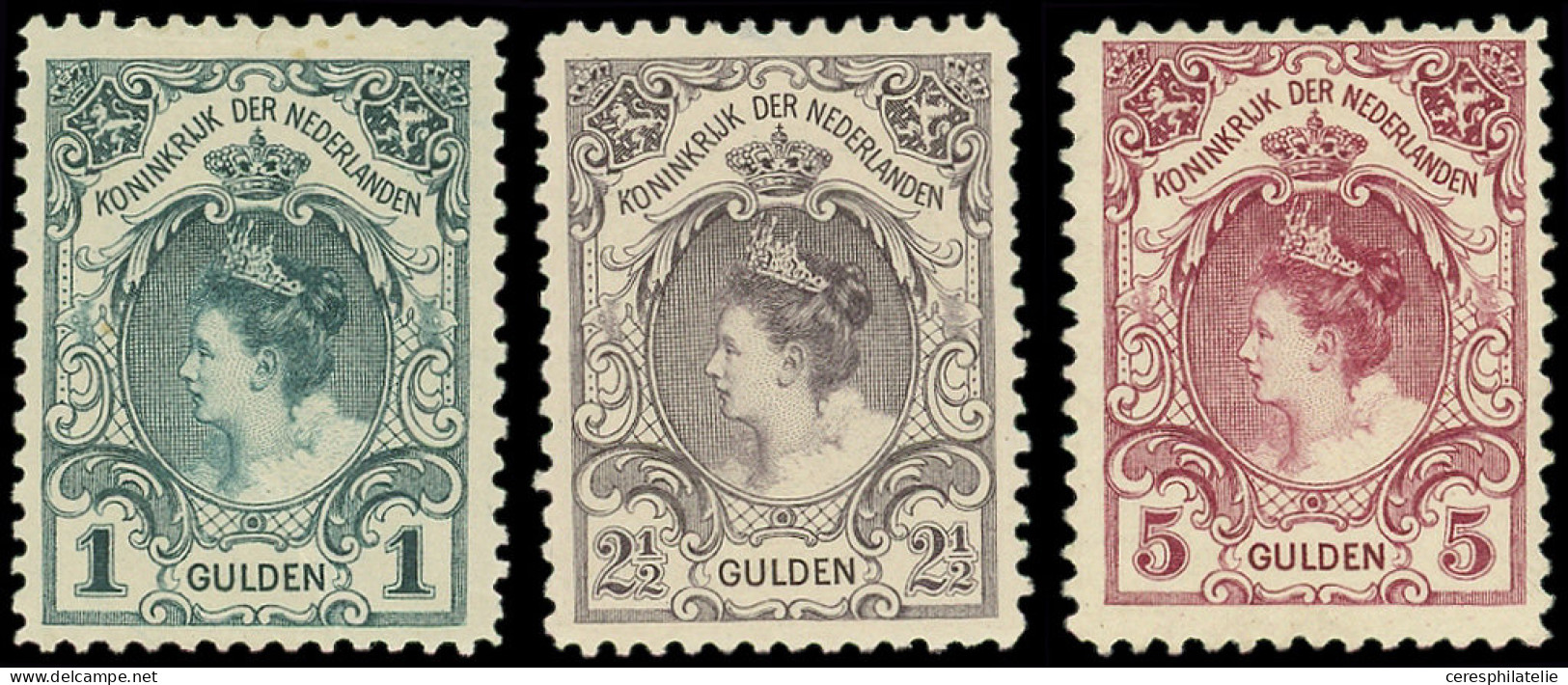 * PAYS-BAS 61/63 : 1g. Vert, 2 1/2g. Violet-gris Et 5g. Lilas-brun, TB - Nuevos