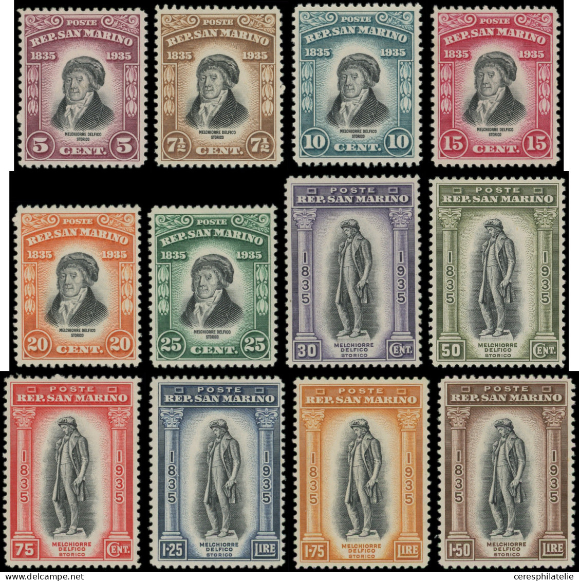 * SAINT MARIN 193/204 : La Série, TB - Unused Stamps