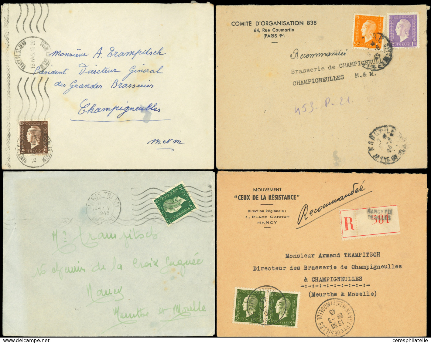 Let Marianne De Dulac, 24 Lettres Ou Documents Divers, Affranchissements Différents, TB - Collections (with Albums)