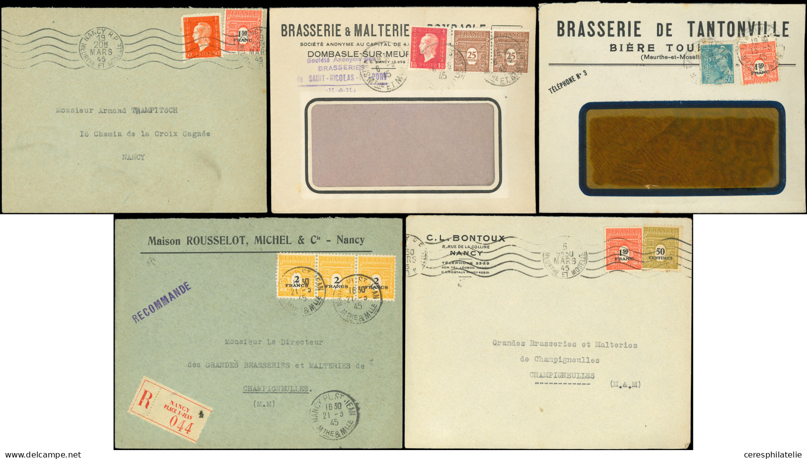 Let Arc De Triomphe, 20 Lettres Ou Documents Divers, Affranchissements Différents, TB - Collezioni (in Album)