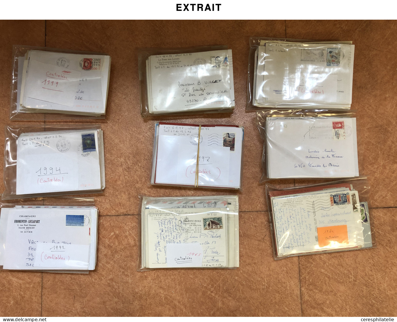 Let Collection De Plus De 1700 Lettres, Cartes Postales, Toutes Différentes Et Affranchies Avec Un Seul Timbre Et Au Tar - Collections (en Albums)