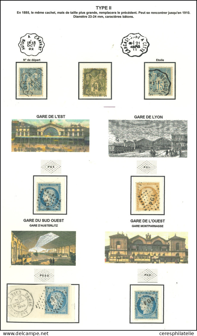 Collection D'obl. Ferroviaires (càd Ambulants, Conv. St, Cachets De Gares), Sur Détachés, 46 Pièces, Dans L'ensemble TB - Colecciones (en álbumes)