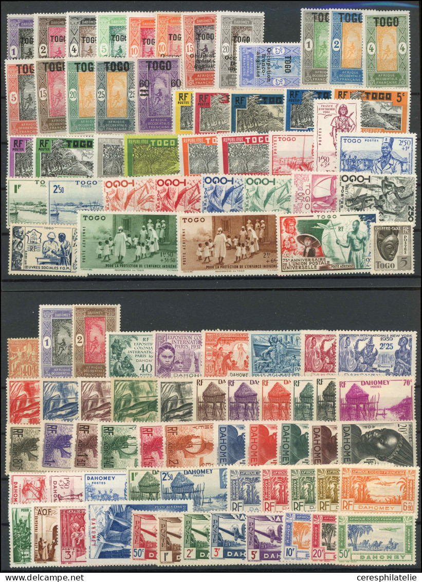 ** Colonies, Côte D'Ivoire, Dahomey Et Togo, Petite Collection Sur Plaquettes Entre 1901 Et 1949, TB - Sammlungen (im Alben)