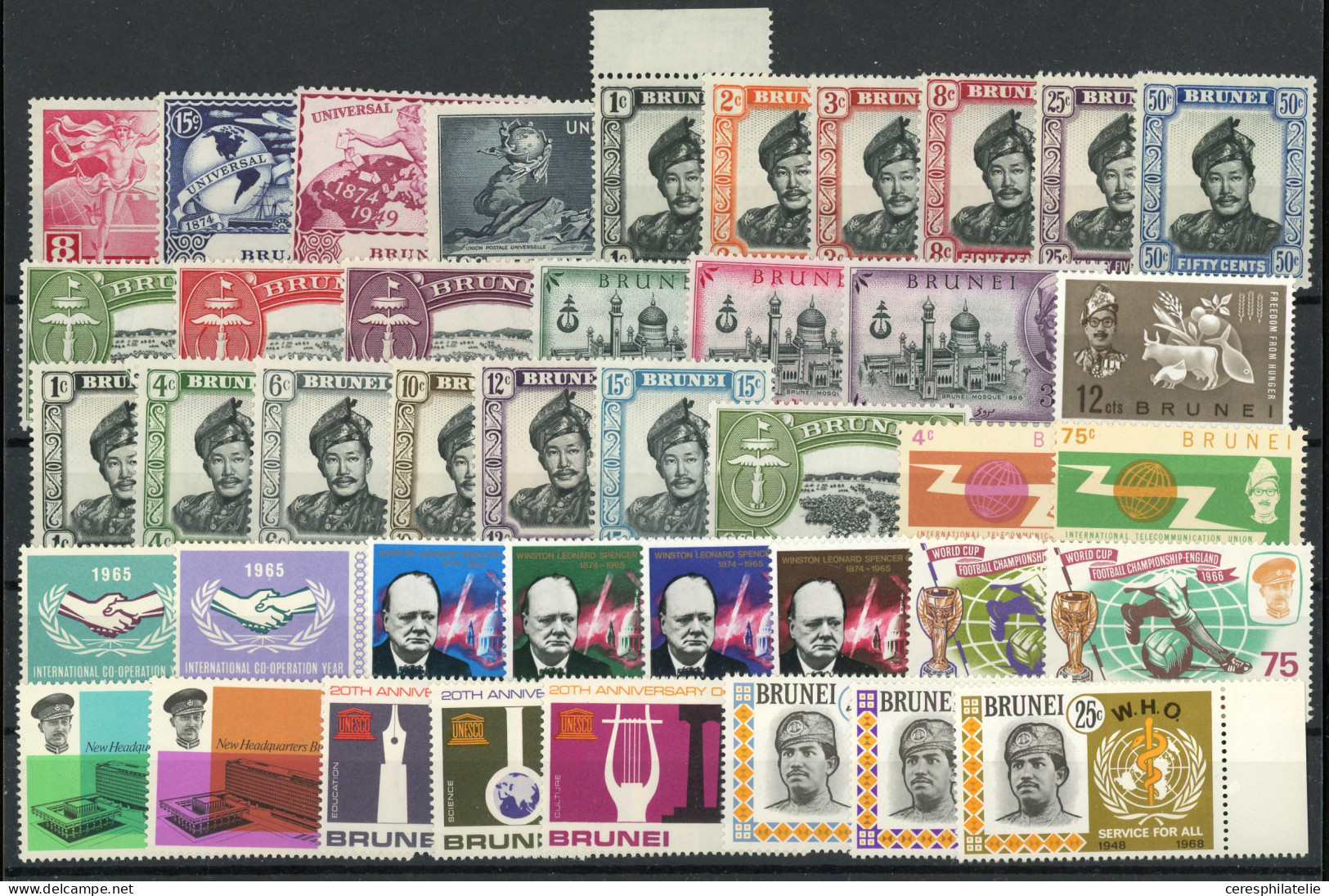 ** Brunei, Collection Sur Plaquettes De 1949 à 1995, TB - Brunei (1984-...)