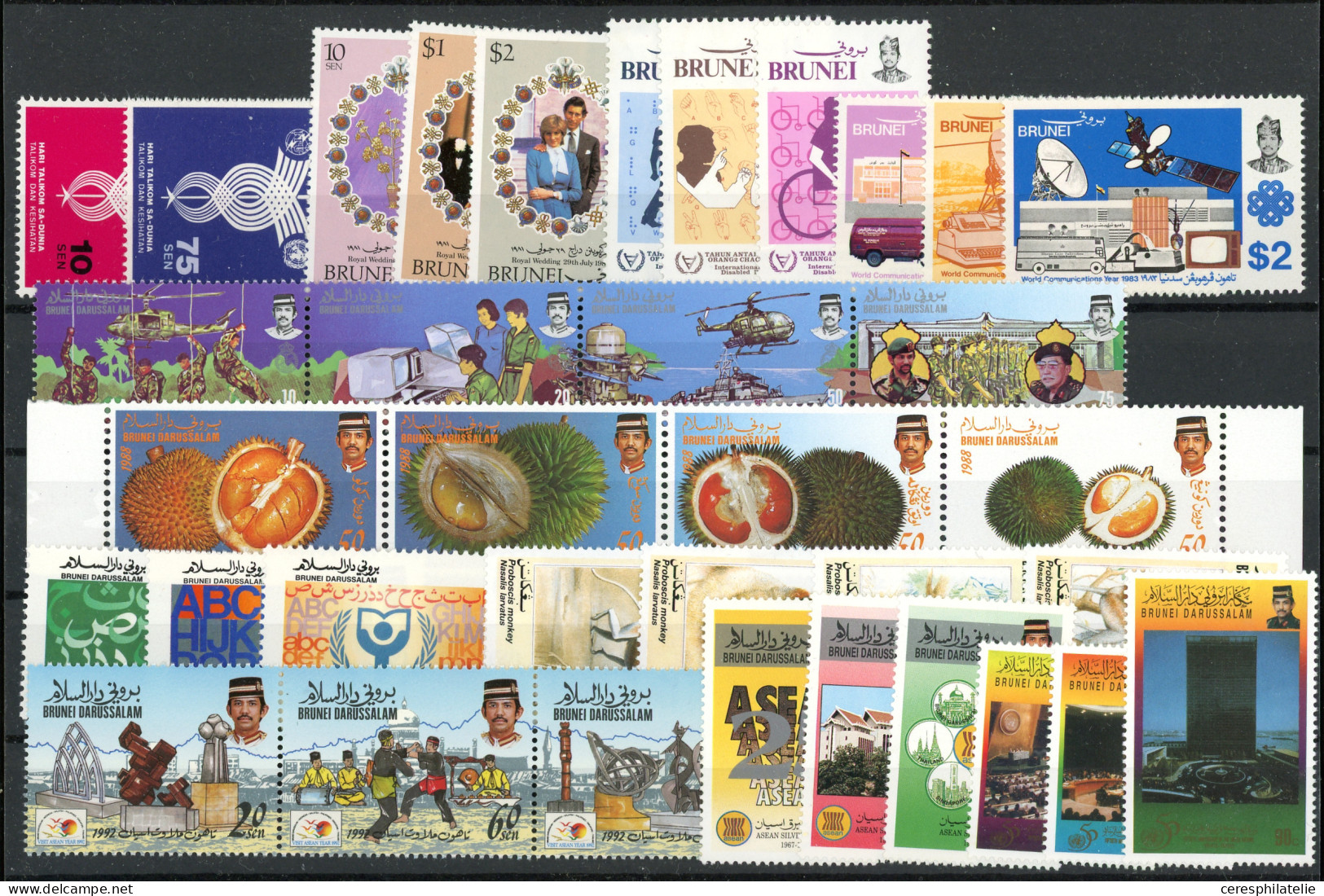 ** Brunei, Collection Sur Plaquettes De 1949 à 1995, TB - Brunei (1984-...)