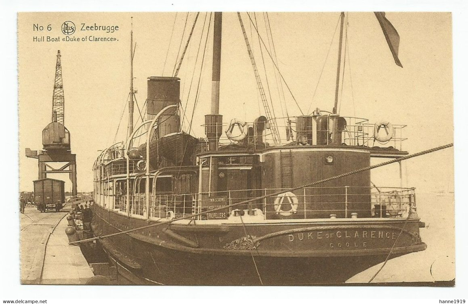 Zeebrugge Hull Boat Duke Of Clarence Htje - Zeebrugge