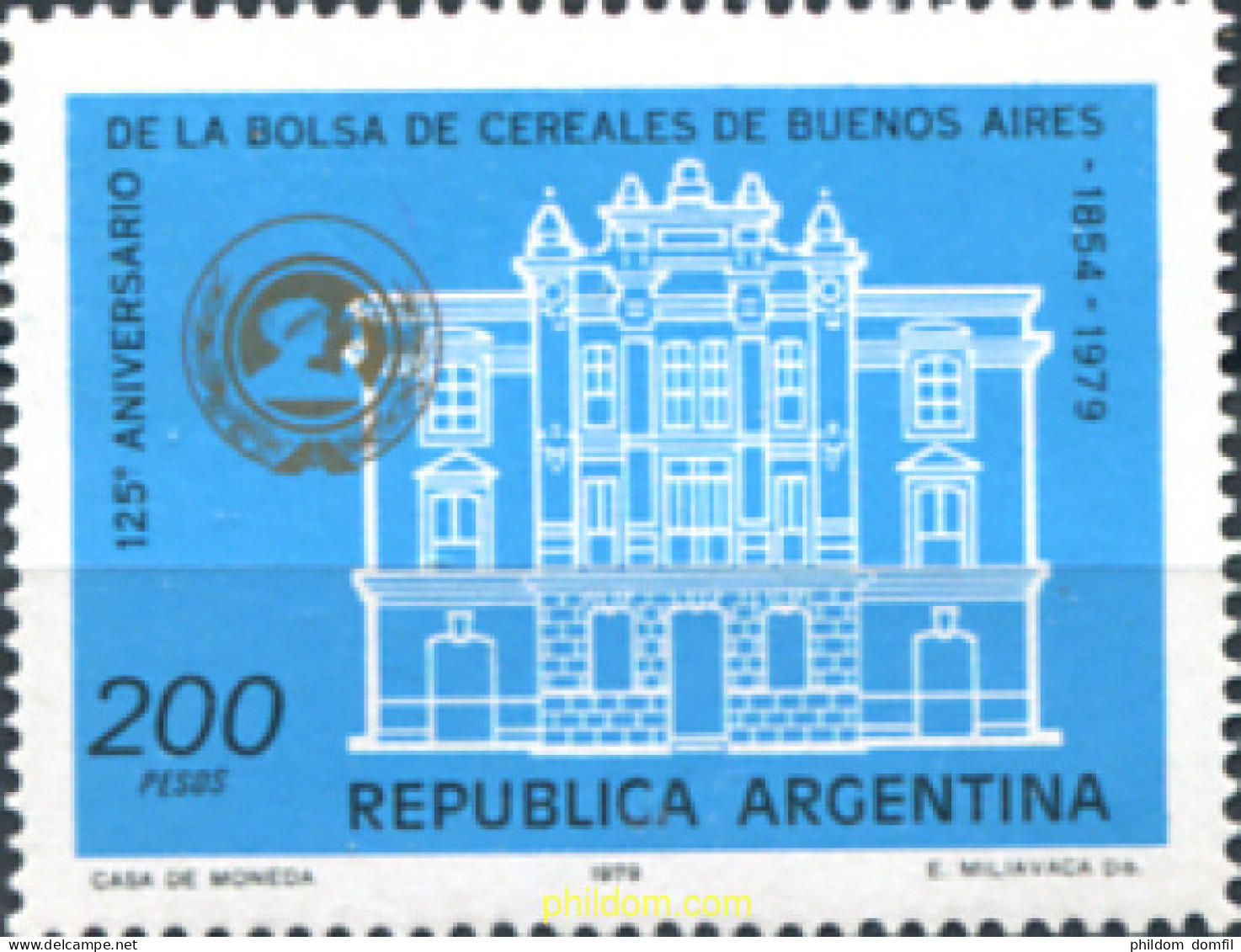 283447 MNH ARGENTINA 1979 125 ANIVERSARIO DE LA BOLSA DE CEREALES DE BUENOS AIRES - Ongebruikt