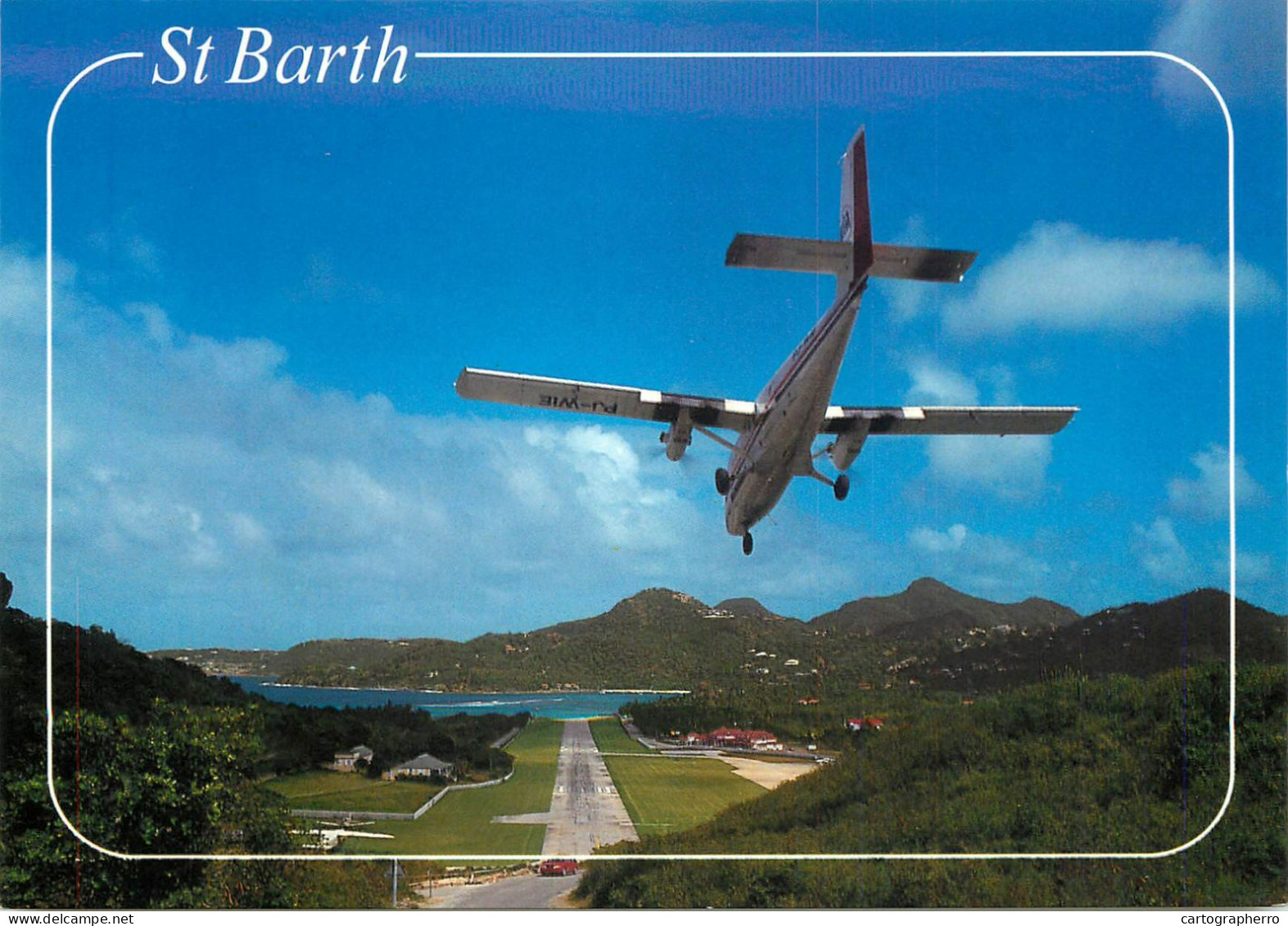 Saint Barthelemy St Barth Aeroport De St Jean Airplane Landing - Aerodrome