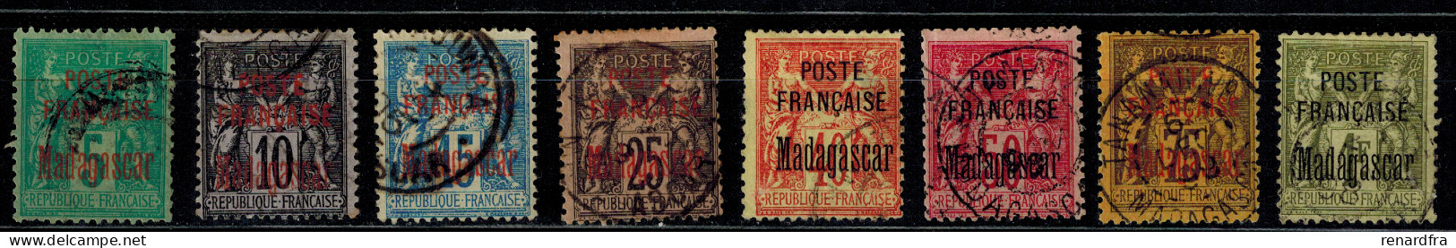 Timbres De Madagascar N° 14,15, 16, 17, 18, 19 Et 20 Oblitérés TB - Gebraucht