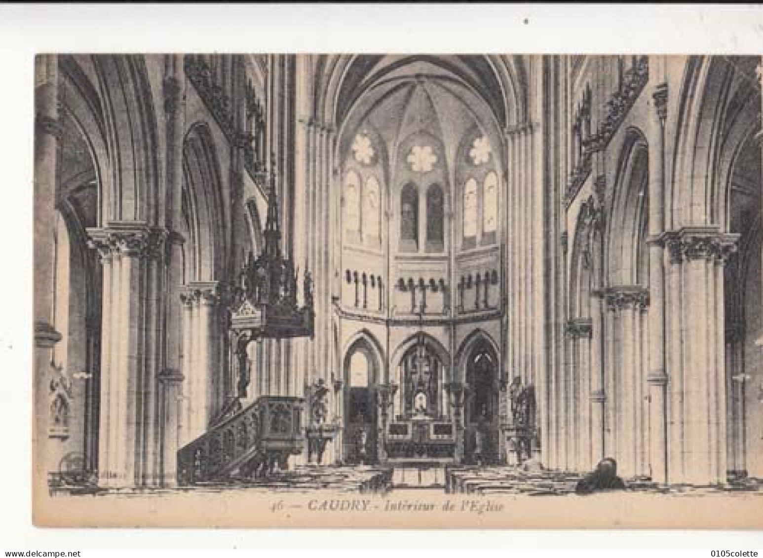 Carte France 59 -   Caudry - Intérieur De L'Eglise : PRIX FIXE - ( Cd071) - Caudry