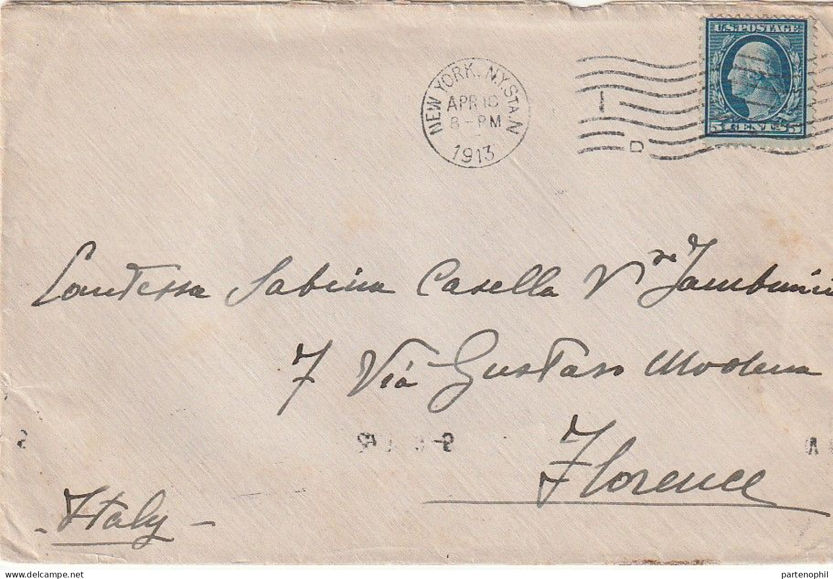 United States USA Stati Uniti 1913  -  Postgeschichte - Storia Postale - Histoire Postale - Storia Postale